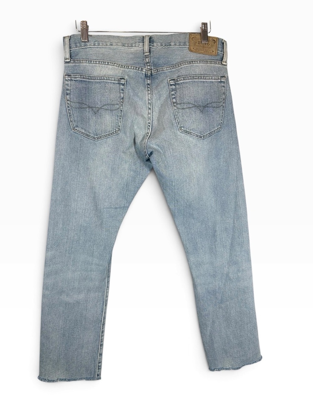 POLO The Varick Men’s 32 X 32 Slim Straight Jeans Cut Raw Hem
